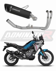 CF MOTO 450 MT 2024 - 2026 (Euro 5+) Sistema de escape Colector Silenciador HP6 NEGRO + dB killer