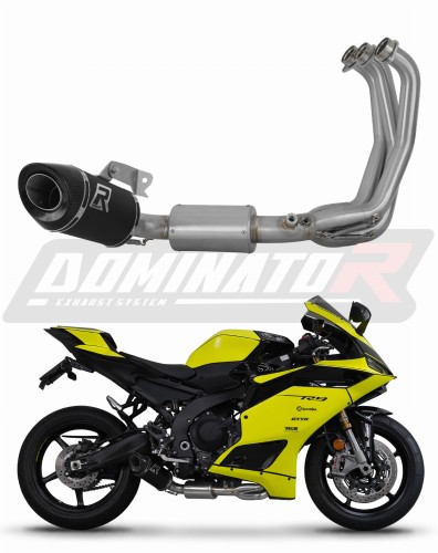 sistema de escape completo con silenciador DOMINATOR Full System HP8 negro compatible con la motocicleta Yamaha YZF R9 2025