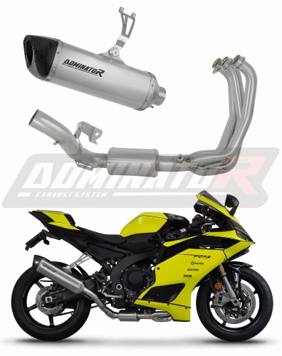 sistema de escape completo con silenciador DOMINATOR Full System titanio HP6 compatible con la motocicleta Yamaha YZF R9 2025