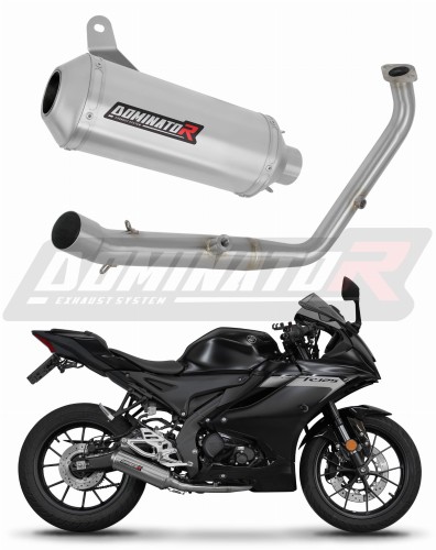 sistema de escape completo con silenciador DOMINATOR Full System OV G2 compatible con la motocicleta Yamaha YZF R125 2024  2025