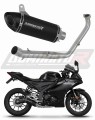 sistema de escape completo con silenciador DOMINATOR Full System HP8 negro compatible con la motocicleta Yamaha YZF R125 2024  2025