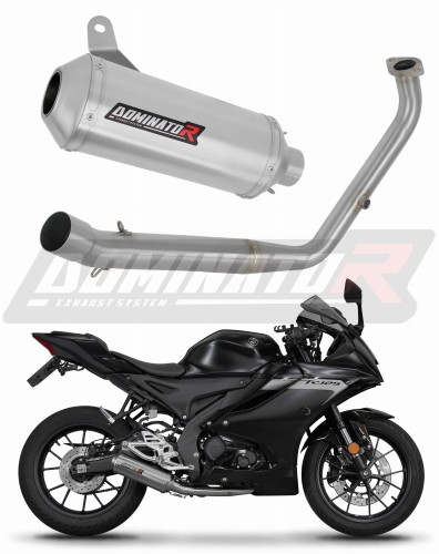 sistema de escape completo con silenciador DOMINATOR Full System OV G2 compatible con la motocicleta Yamaha YZF R125 2021  2024