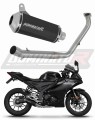 sistema de escape completo con silenciador DOMINATOR Full System OV G2 negro compatible con la motocicleta Yamaha YZF R125 2021  2024