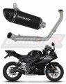 sistema de escape completo con silenciador DOMINATOR Full System HP8 negro compatible con la motocicleta Yamaha YZF R125 2021  2024
