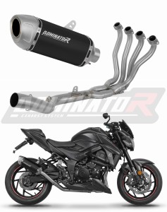 Suzuki GSX-S 750 2017-2020 Sistema de escape Colector Silenciador S6 NEGRO + dB killer
