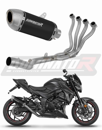 Suzuki GSX-S 750 2017 2020 Full System Motorcycle Muffler Auspuff Sportauspuff Silencer Echappement Silencieux Scarico Scarichi Escape Wydech Tłumik S6 Black Dominator Exhaust System x