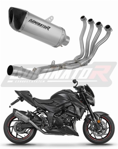 sistema de escape completo con silenciador DOMINATOR Full System titanio HP6 compatible con la motocicleta Suzuki GSXS 750 2017  2020