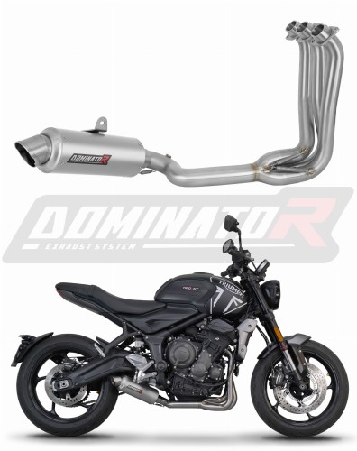 sistema de escape completo con silenciador DOMINATOR Full System GPF compatible con la motocicleta Triumph Trident 660 2021  2024