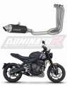 sistema de escape completo con silenciador DOMINATOR Full System GPF negro compatible con la motocicleta Triumph Trident 660 2021  2024