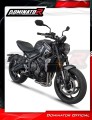 complete exhaust system with muffler DOMINATOR Full System HP8 BLACK fits the motorcycle Triumph Trident 660 2021   2024 5