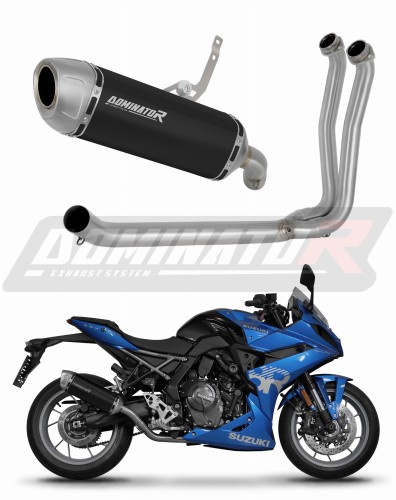 complete exhaust system with muffler DOMINATOR Full System S6 BLACK fits to Suzuki GSX8S / 8R 2022  2024