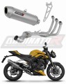 Triumph Street Triple 765 RS 2024 2025 Full System Motorcycle Muffler Auspuff Sportauspuff Silencer Echappement Silencieux Scarico Scarichi Escape Wydech Tłumik S6 Dominator Exhaust System x