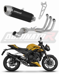 Triumph Street Triple 765 RS 2024 - 2025 Sistema de escape Colector Silenciador S6 NEGRO + dB killer