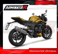 sistema de escape completo con silenciador DOMINATOR Full System S6 compatible con la motocicleta Triumph STREET TRIPLE 765 S / R / RS 2023  2024