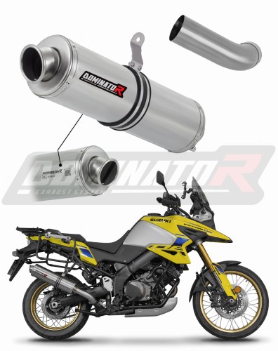escape silenciador DOMINATOR homologado redondo compatible con la motocicleta Suzuki VStrom 1050 DE 2023  2025