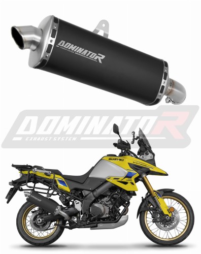 escape silenciador DOMINATOR P7 negro compatible con la motocicleta Suzuki VStrom 1050 DE 2023  2025