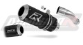 escape silenciador DOMINATOR homologado GP negro compatible con la motocicleta Honda CB 600F HORNET PC41 2007  2013