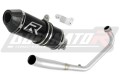 sistema de escape completo con silenciador DOMINATOR Full System HP3 negro compatible con la motocicleta Honda CB 125 R 2018  2020 2