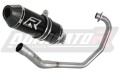 sistema de escape completo con silenciador DOMINATOR Full System HP3 negro compatible con la motocicleta Honda CBF 125 2009  2014