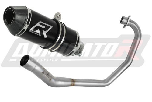 sistema de escape completo con silenciador DOMINATOR Full System HP3 negro compatible con la motocicleta Honda CBF 125 2009  2014