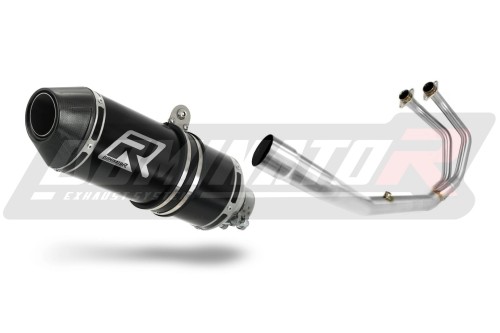 sistema de escape completo con silenciador DOMINATOR Full System HP3 negro compatible con la motocicleta Yamaha YZFR3 300 2015  2018