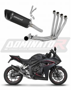 Honda CBR 650 R / E-Clutch 2024 - 2025 Full Exhaust System Collector Silencer HP6 BLACK + dB killer