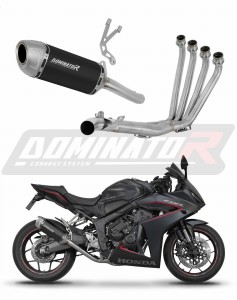Honda CBR 650 R / E-Clutch 2024 - 2025 Sistema de escape Colector Silenciador S6 NEGRO + dB killer