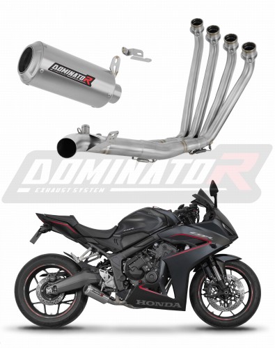 sistema de escape completo con silenciador DOMINATOR Full System GP compatible con la motocicleta Honda CB 650 R / EClutch 2024  2025 6