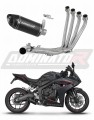sistema de escape completo con silenciador DOMINATOR Full System HP8 negro compatible con la motocicleta Honda CB 650 R / EClutch 2024