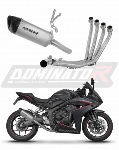 sistema de escape completo con silenciador DOMINATOR Full System titanio HP6 compatible con la motocicleta Honda CB 650 R /
