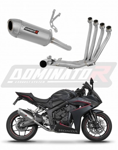 complete exhaust system with muffler DOMINATOR Full System S6 fits to Honda CB 650 R / EClutch 2024  2025 6