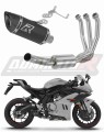 sistema de escape completo con silenciador DOMINATOR Full System HP8 negro compatible con la motocicleta CF MOTO 675 SRR 2024  2026