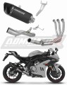 sistema de escape completo con silenciador DOMINATOR Full System HP6 negro compatible con la motocicleta CF MOTO 675 SRR 2024  2026