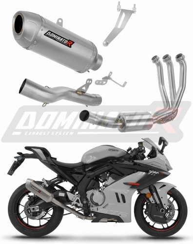 complete exhaust system with muffler DOMINATOR Full System S6 fits the motorcycle CF MOTO 675 SR R 2024   2026