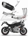 sistema de escape completo con silenciador DOMINATOR Full System S6 negro compatible con la motocicleta CF MOTO 675 SRR 2024  2026