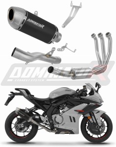 CF MOTO 675 SR-R 2024 - 2026 Sistema de escape Colector Silenciador S6 NEGRO + dB killer