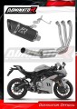 sistema de escape completo con silenciador DOMINATOR Full System HP8 negro compatible con la motocicleta CF MOTO 675 SRR 2024  2026 2