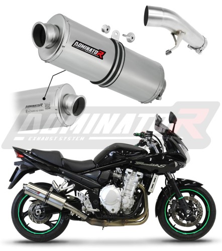 escape silenciador DOMINATOR homologado oval compatible con la motocicleta GSF 650 BANDIT 2007  2016