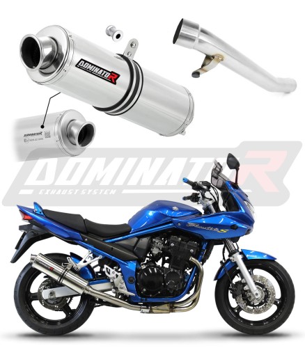 exhaust muffler DOMINATOR homologated road legal ROUND fits to GSF 650 S BANDIT 2005  2006