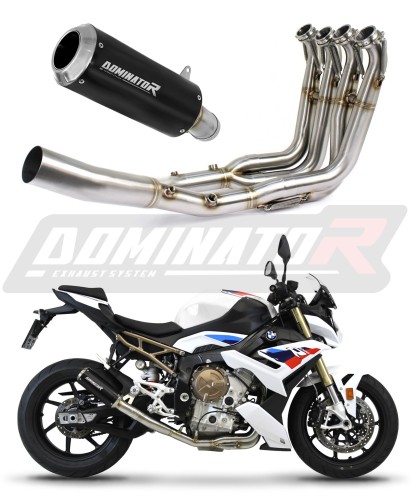 sistema de escape completo con silenciador DOMINATOR Full System GP negro compatible con la motocicleta BMW S1000R 2021  2026