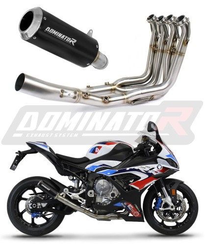 BMW M1000RR 2020 -2024 Full  Exhaust System  Muffler Auspuff Sportauspuff Silencer Echappement Silencieux Scarico Scarichi Escape Collector Manifold Wydech Tłumik  GP BLACK DOMINATOR x