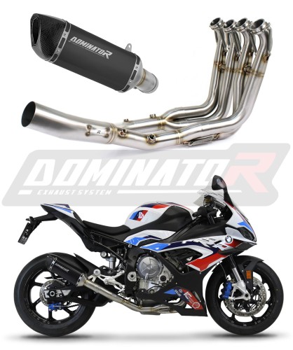 BMW M1000RR 2020 -2024 Full  Exhaust System  Muffler Auspuff Sportauspuff Silencer Echappement Silencieux Scarico Scarichi Escape Collector Manifold Wydech Tłumik  HP6 BLACK DOMINATOR x
