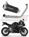 sistema de escape completo con silenciador DOMINATOR Full System OV G2 negro compatible con la motocicleta Yamaha YZF R125 2019  2020