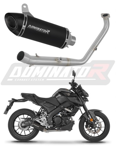 sistema de escape completo con silenciador DOMINATOR Full System HP8 negro compatible con la motocicleta Yamaha MT 125 2024  2026
