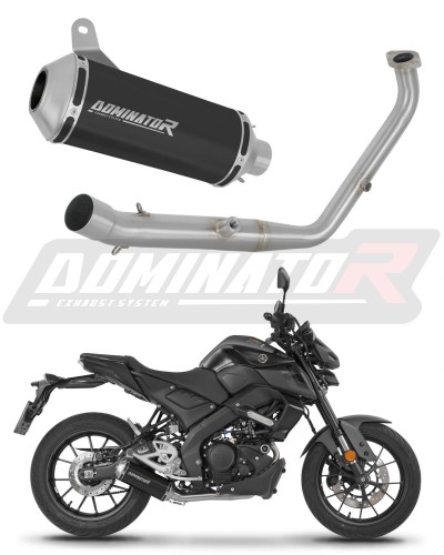 sistema de escape completo con silenciador DOMINATOR Full System OV G2 negro compatible con la motocicleta Yamaha MT 125 2024  2026