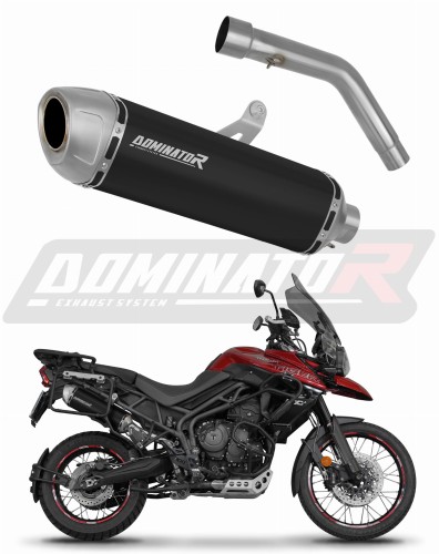 exhaust muffler DOMINATOR S6 BLACK fits to Triumph Tiger 800 XCA 2018  2020