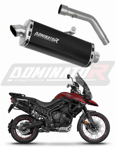 escape silenciador DOMINATOR P7 negro compatible con la motocicleta Triumph Tiger 800 XCA 2018  2020