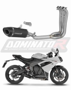 Triumph Daytona 660 2024 - 2026 Sistema de escape Colector Silenciador HP8 NEGRO + dB killer