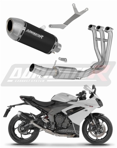 escape silenciador DOMINATOR S6 negro compatible con la motocicleta Triumph Daytona 660 2024  2026
