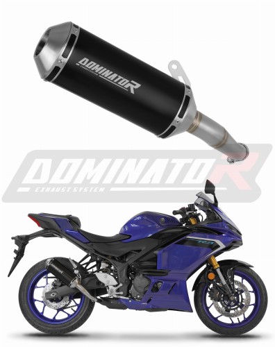 escape silenciador DOMINATOR OV G2 negro compatible con la motocicleta Yamaha YZFR3 2025  2026